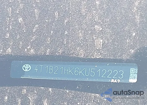 2019 Toyota Camry Hybrid Xle из США, поврежденный, VIN 4T1B21HK6KU512223